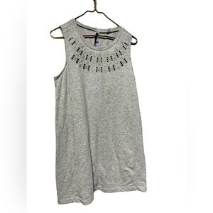 Old Navy Heather Gray Sweatshirt Material Sleeveless Dress Medium